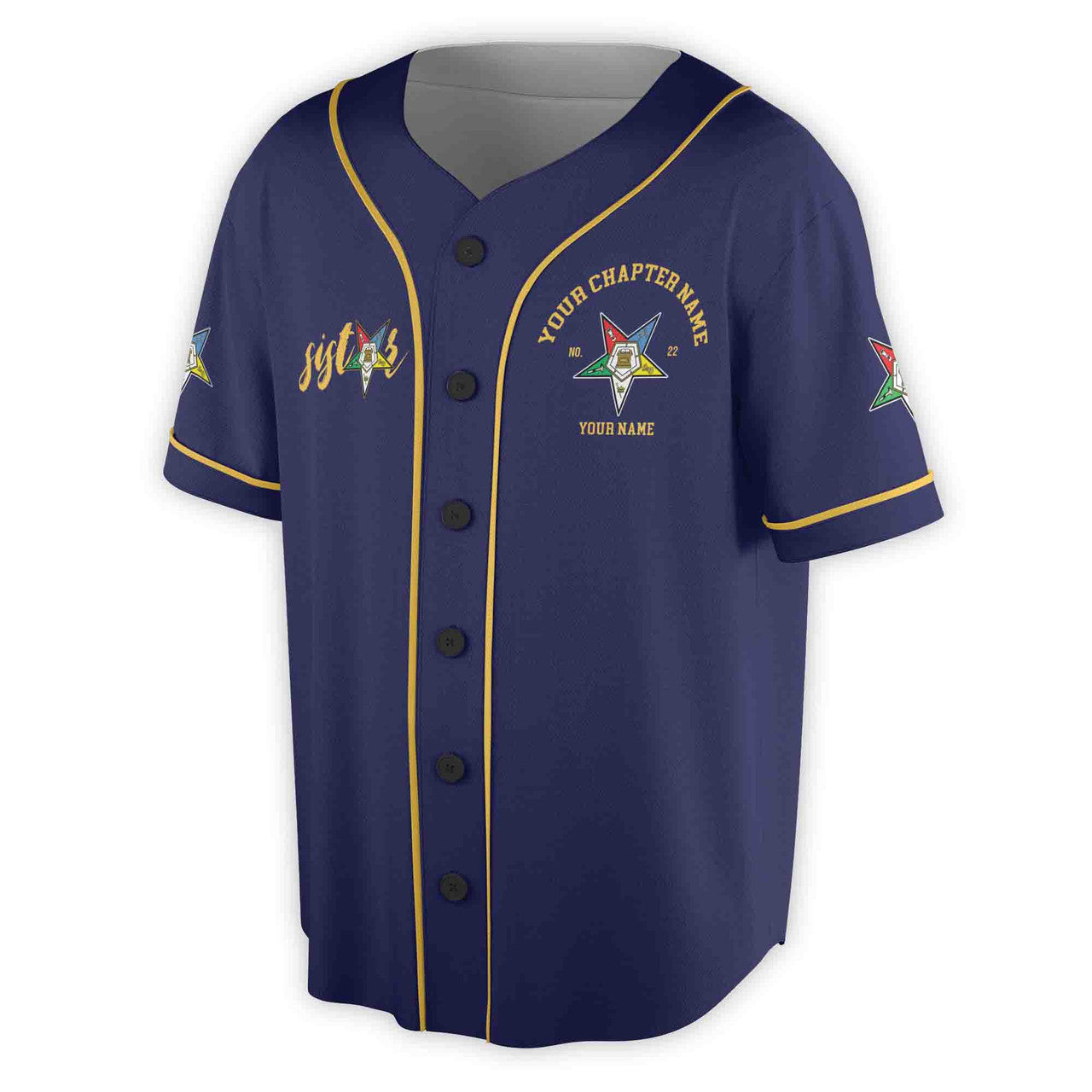 Custom Name Chapter Name OES Sistars Order Of The Eastern Star Baseball Jersey - FUKAMASONIC