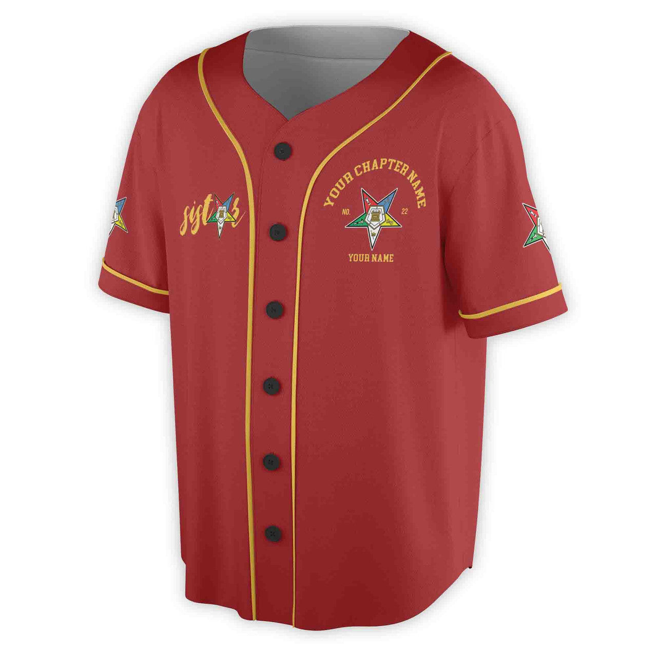 Custom Name Chapter Name OES Sistars Order Of The Eastern Star Baseball Jersey - FUKAMASONIC