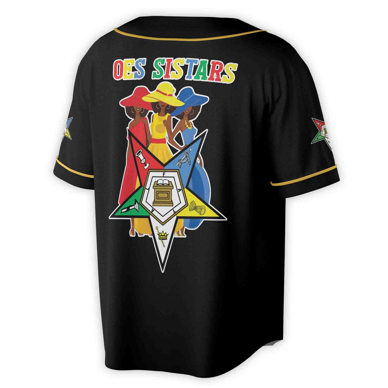 Custom Name Chapter Name OES Sistars Order Of The Eastern Star Baseball Jersey - FUKAMASONIC