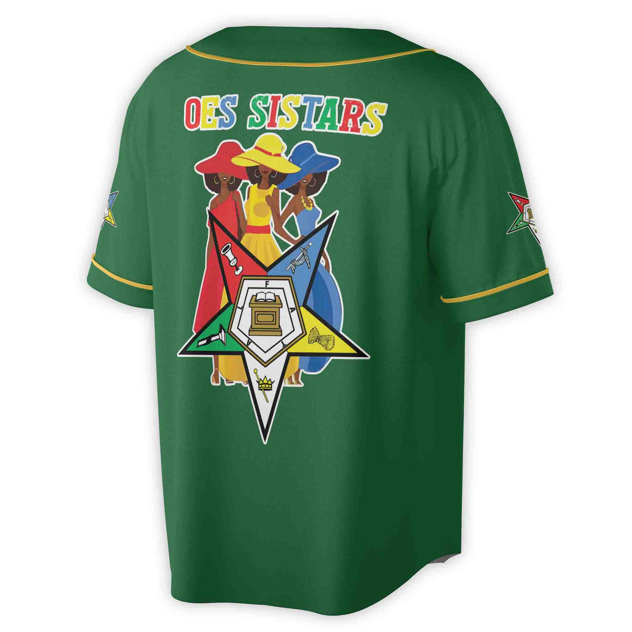 Custom Name Chapter Name OES Sistars Order Of The Eastern Star Baseball Jersey - FUKAMASONIC