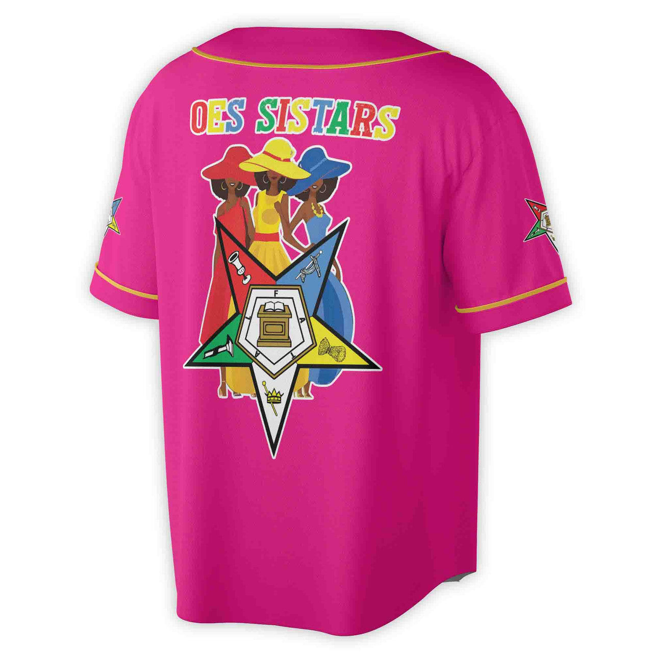Custom Name Chapter Name OES Sistars Order Of The Eastern Star Baseball Jersey - FUKAMASONIC