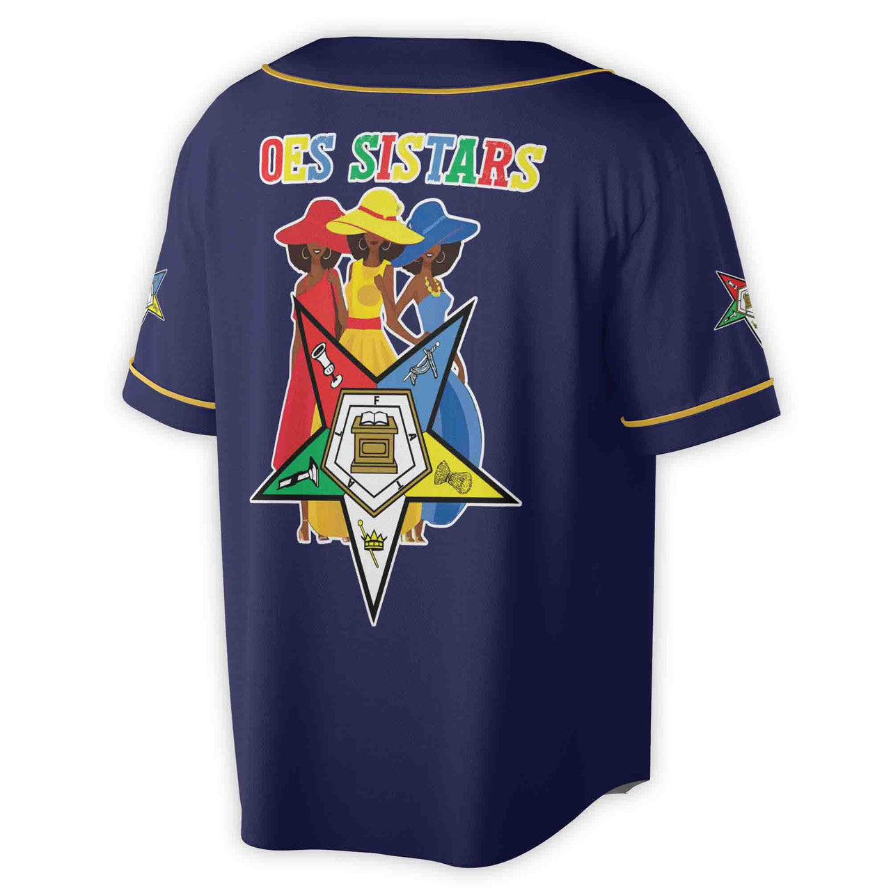 Custom Name Chapter Name OES Sistars Order Of The Eastern Star Baseball Jersey - FUKAMASONIC