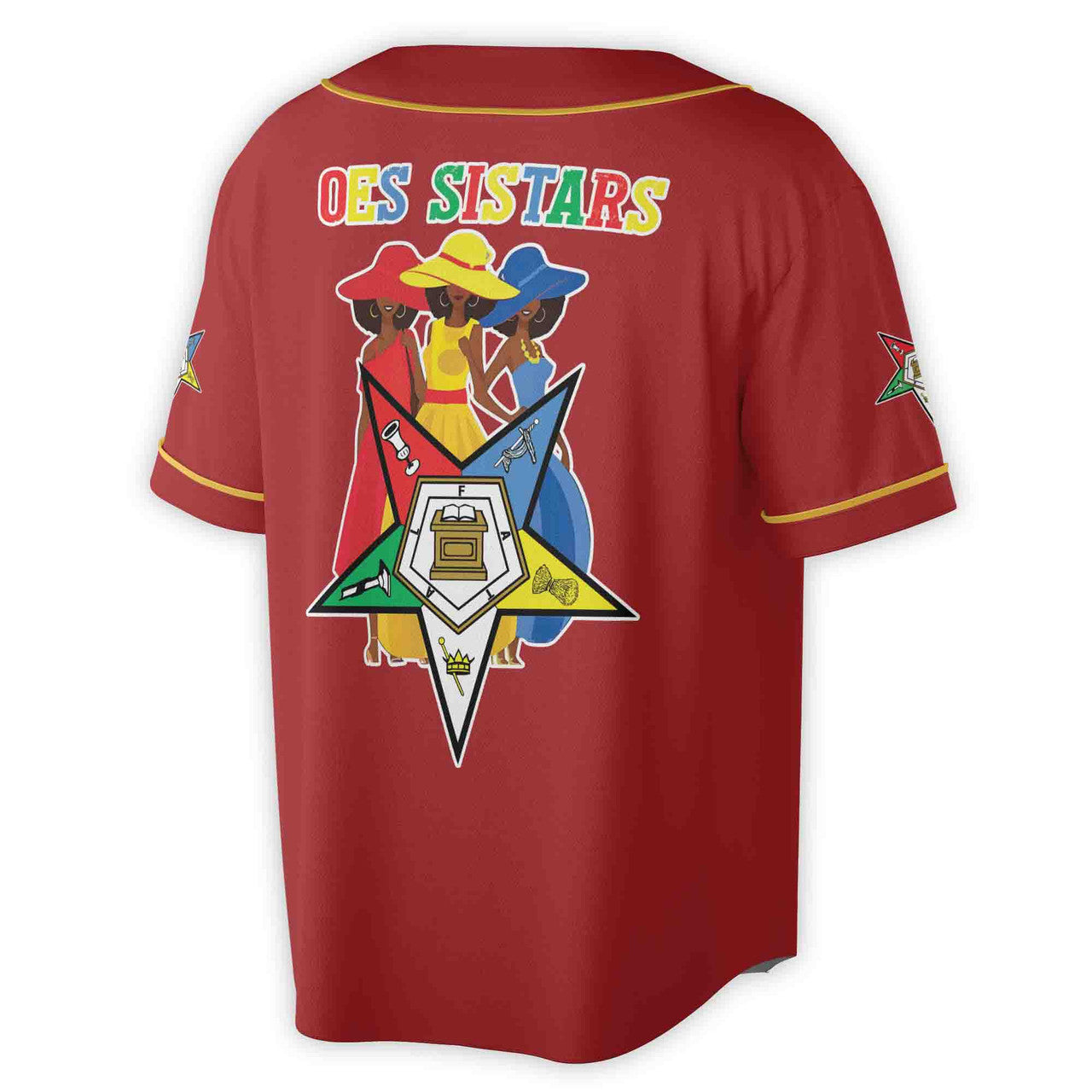 Custom Name Chapter Name OES Sistars Order Of The Eastern Star Baseball Jersey - FUKAMASONIC