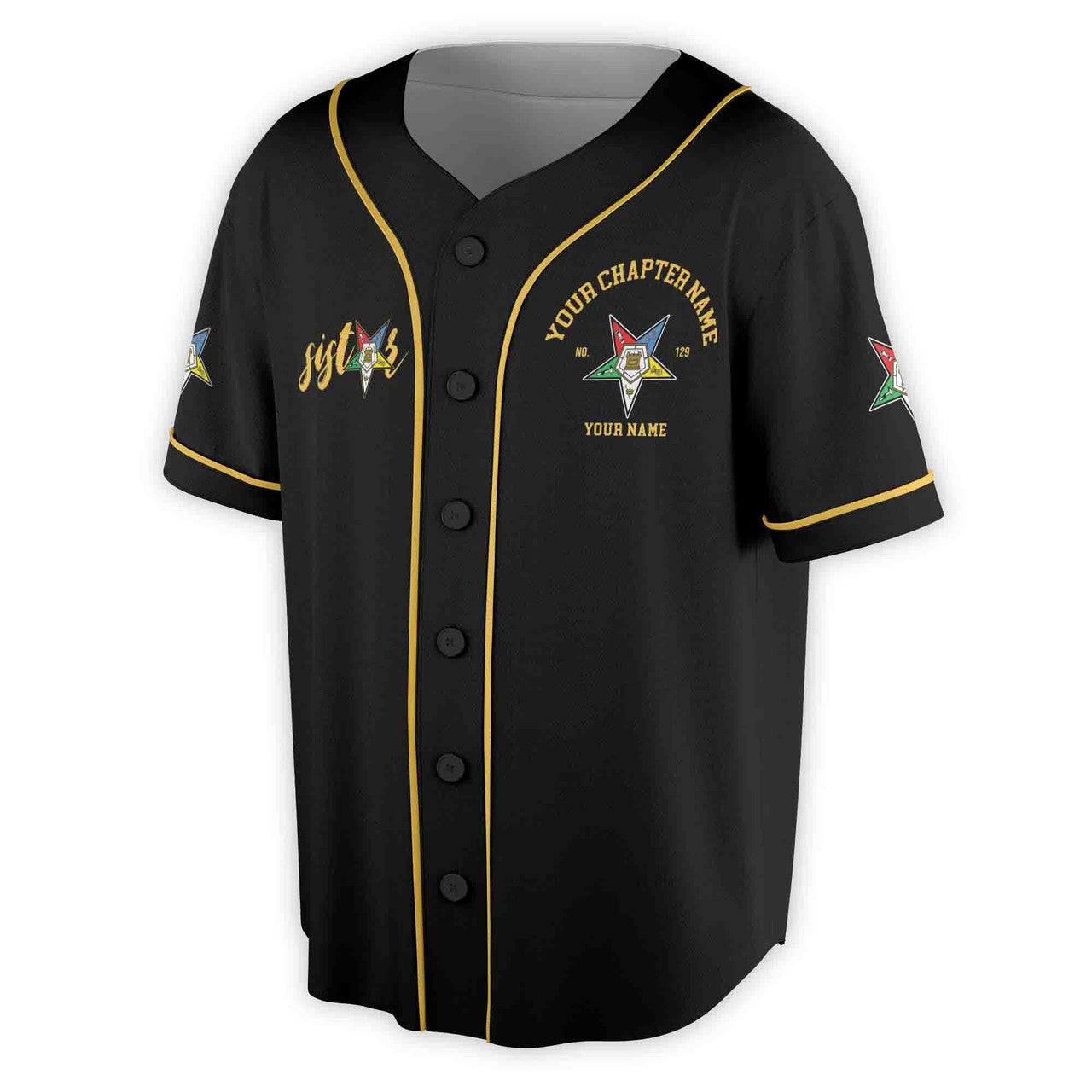 Custom Name Chapter Name OES Sassy and Classy Unisex Baseball Jersey S-5XL - FUKAMASONIC
