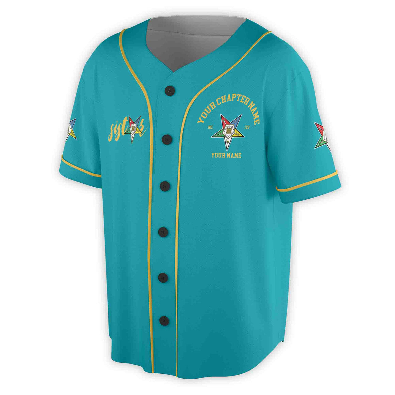 Custom Name Chapter Name OES Sassy and Classy Unisex Baseball Jersey S-5XL - FUKAMASONIC