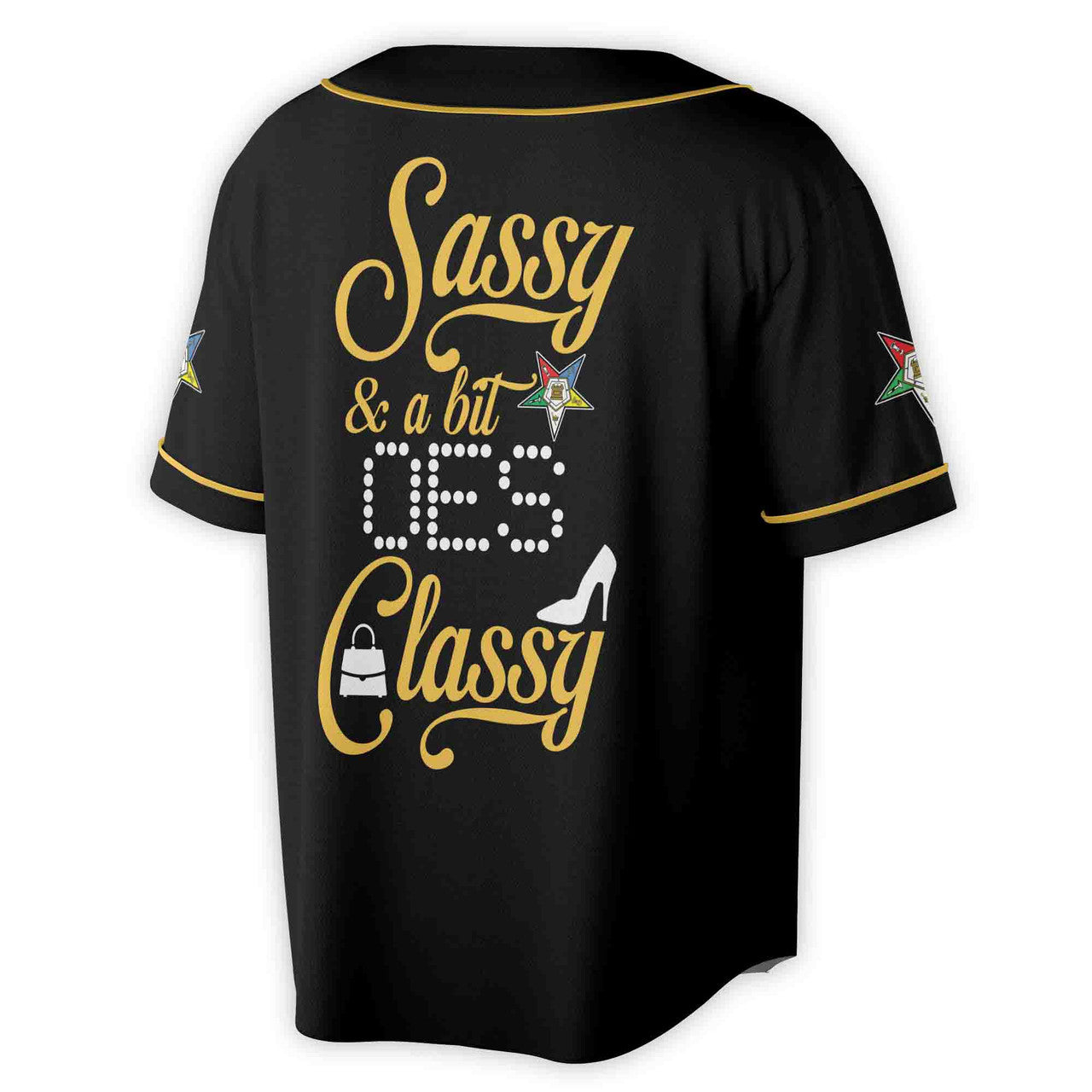 Custom Name Chapter Name OES Sassy and Classy Unisex Baseball Jersey S-5XL - FUKAMASONIC