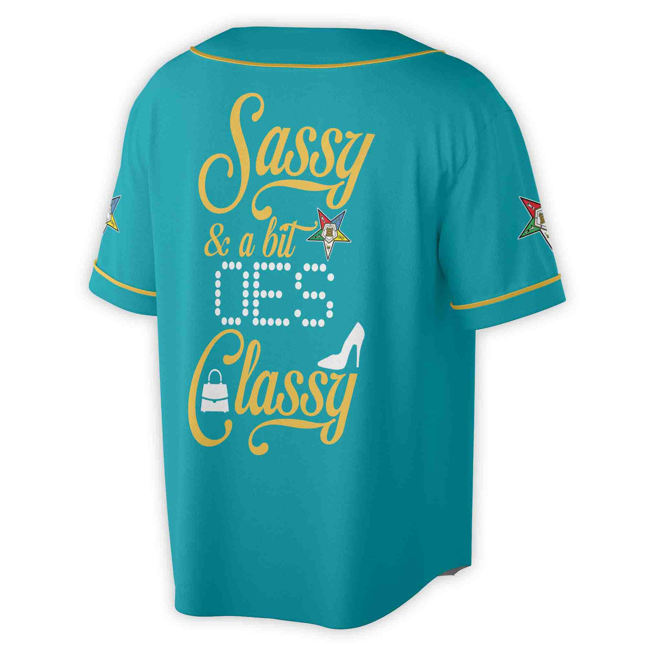 Custom Name Chapter Name OES Sassy and Classy Unisex Baseball Jersey S-5XL - FUKAMASONIC