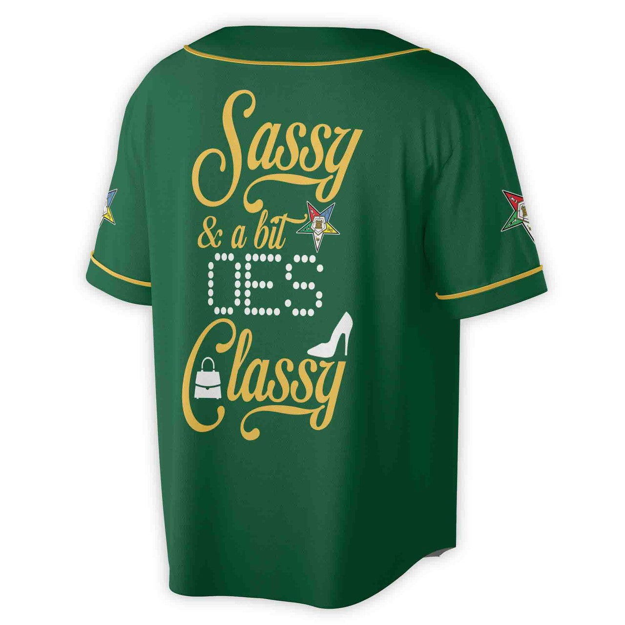 Custom Name Chapter Name OES Sassy and Classy Unisex Baseball Jersey S-5XL - FUKAMASONIC