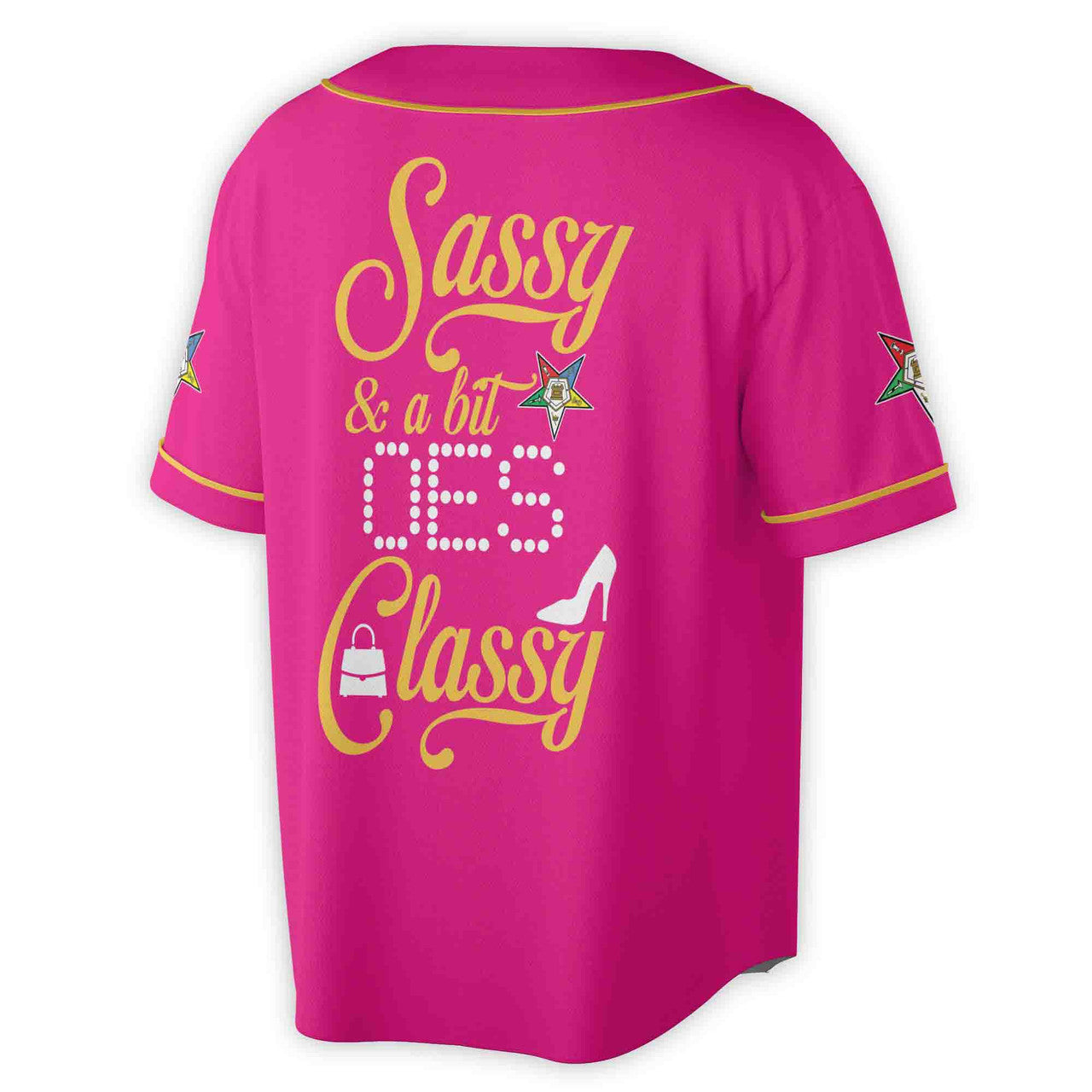 Custom Name Chapter Name OES Sassy and Classy Unisex Baseball Jersey S-5XL - FUKAMASONIC