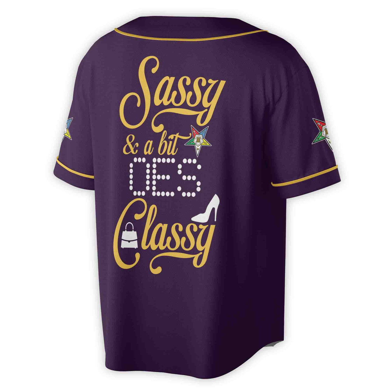 Custom Name Chapter Name OES Sassy and Classy Unisex Baseball Jersey S-5XL - FUKAMASONIC