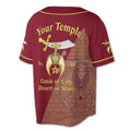 Custom Name Temple Shriners Noble Ancient Egypt Pyramid Baseball Jersey S-5XL - FUKAMASONIC