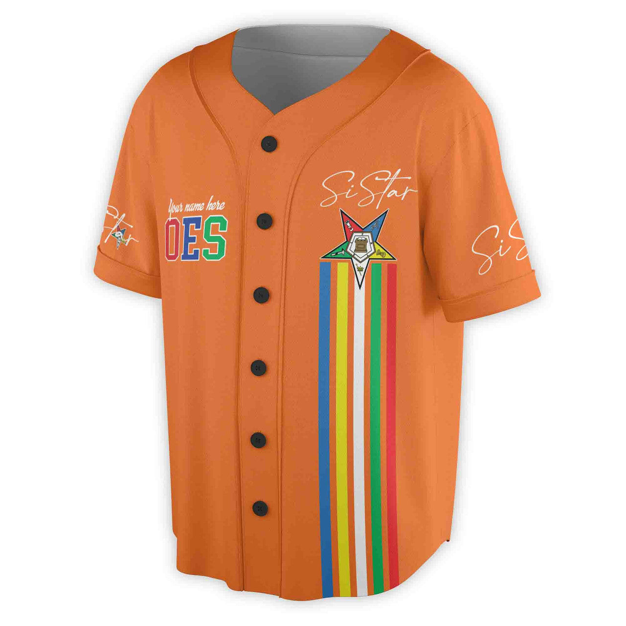 Custom Name Chapter Name Order of the Eastern Star Sistar OES AF&AM Unisex Baseball Jersey S-5XL - FUKAMASONIC