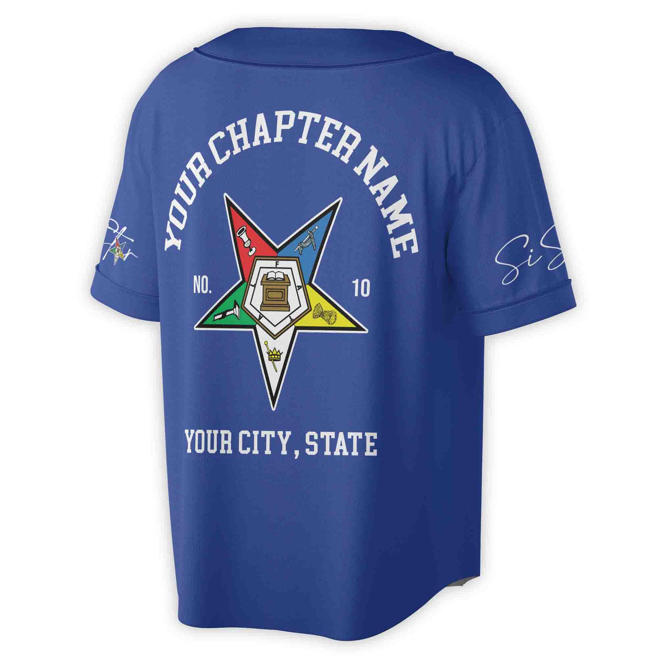 Custom Name Chapter Name Order of the Eastern Star Sistar OES AF&AM Unisex Baseball Jersey S-5XL - FUKAMASONIC