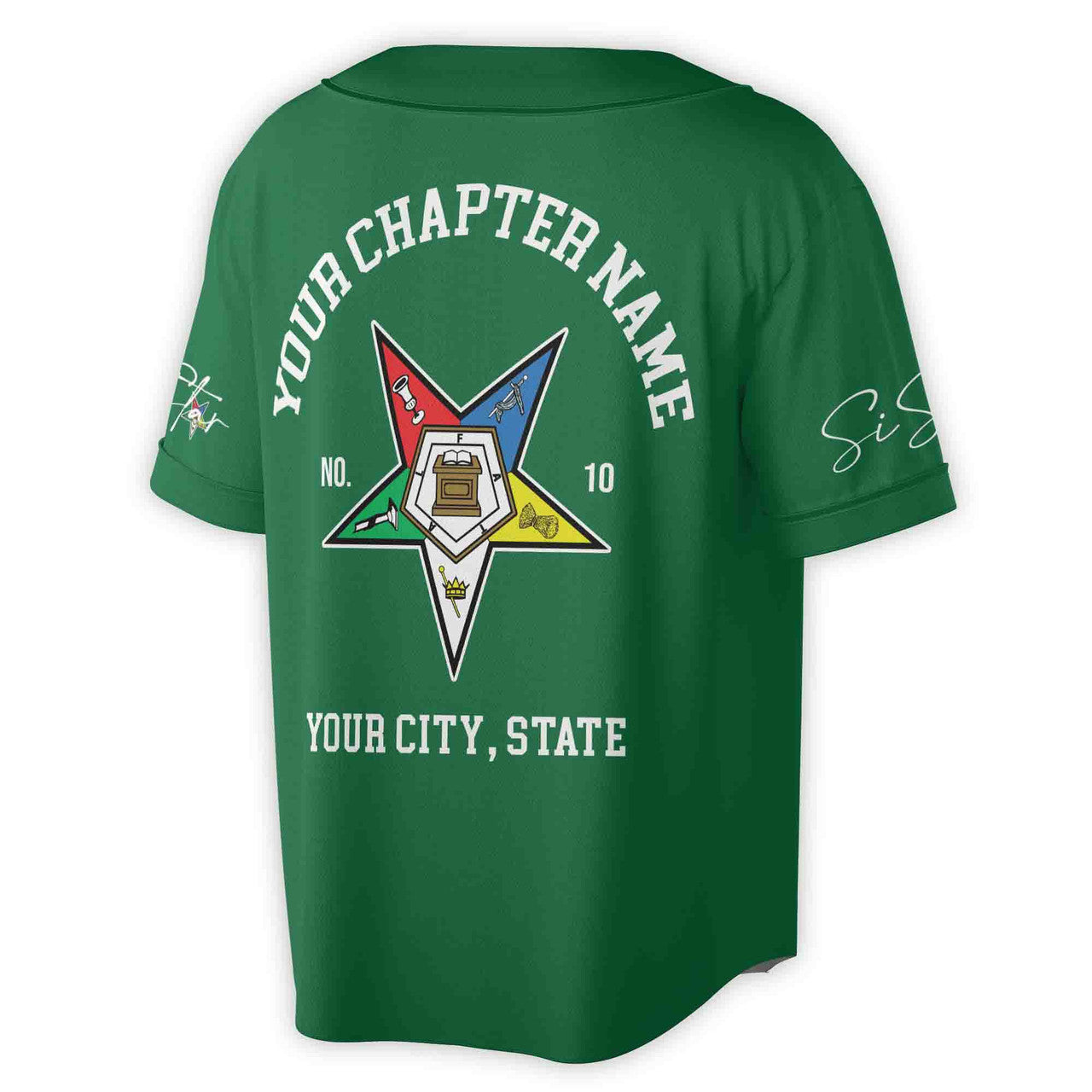 Custom Name Chapter Name Order of the Eastern Star Sistar OES AF&AM Unisex Baseball Jersey S-5XL - FUKAMASONIC