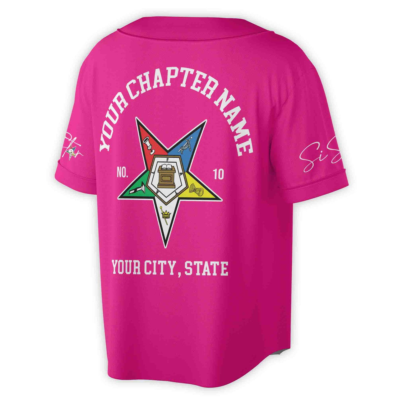 Custom Name Chapter Name Order of the Eastern Star Sistar OES AF&AM Unisex Baseball Jersey S-5XL - FUKAMASONIC