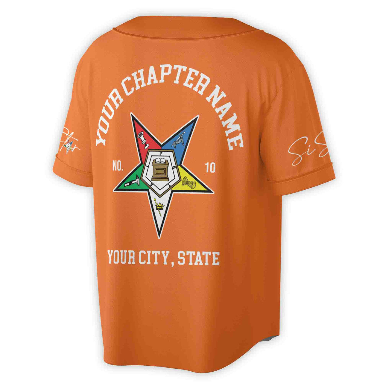 Custom Name Chapter Name Order of the Eastern Star Sistar OES AF&AM Unisex Baseball Jersey S-5XL - FUKAMASONIC