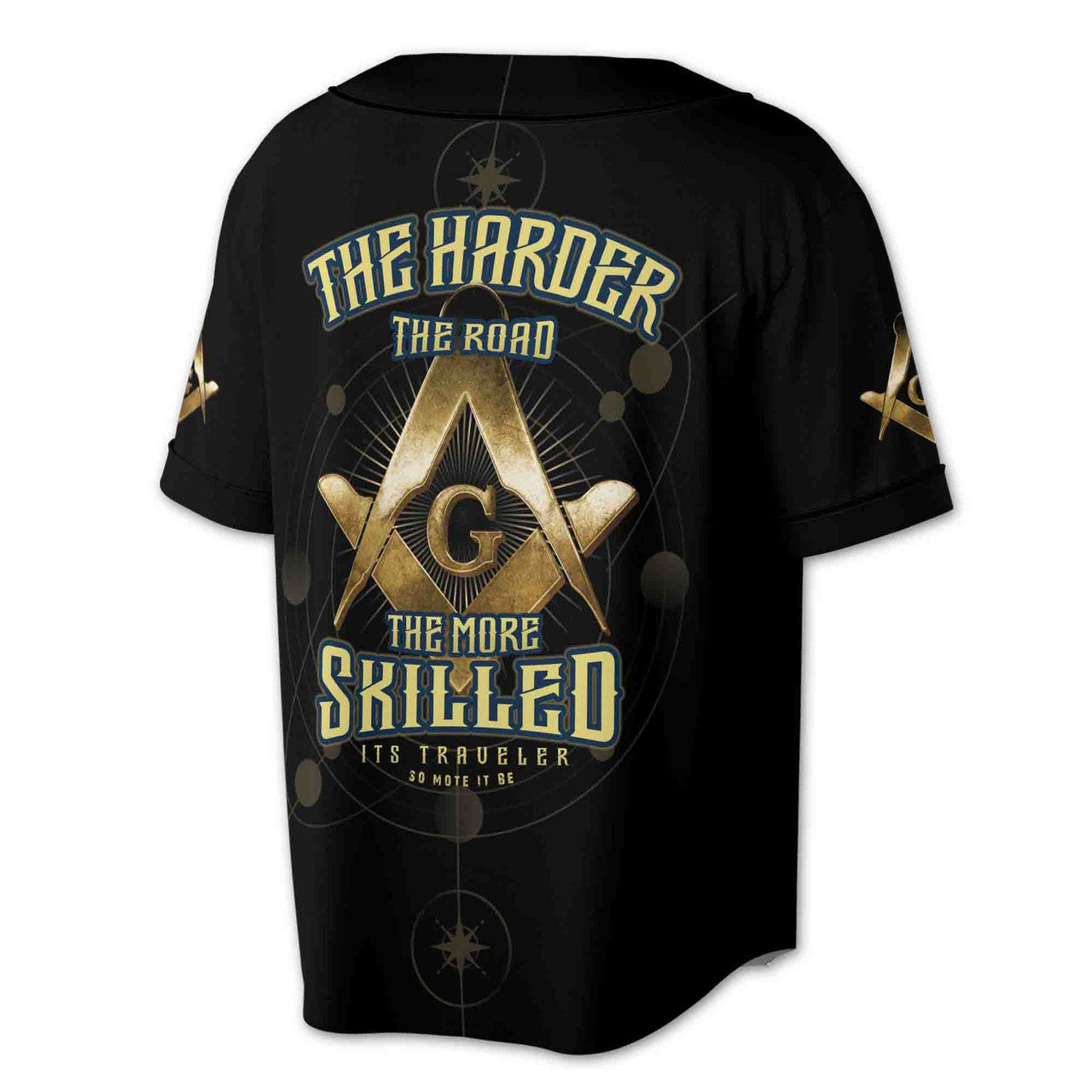 Custom Mason Lodge Name, Number, Your Name Freemasonry Baseball Jersey S-5XL - FUKAMASONIC