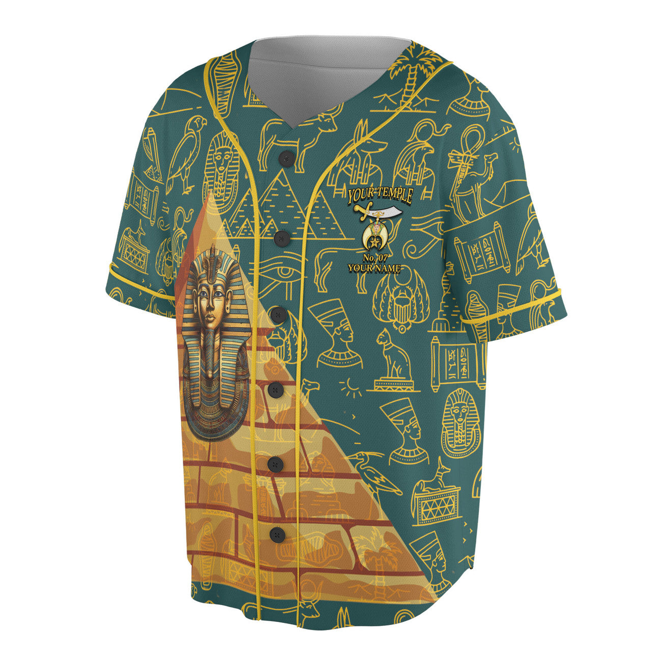 Personalized Masonic Noble Shriner Baseball Jersey S-5XL - FUKAMASONIC
