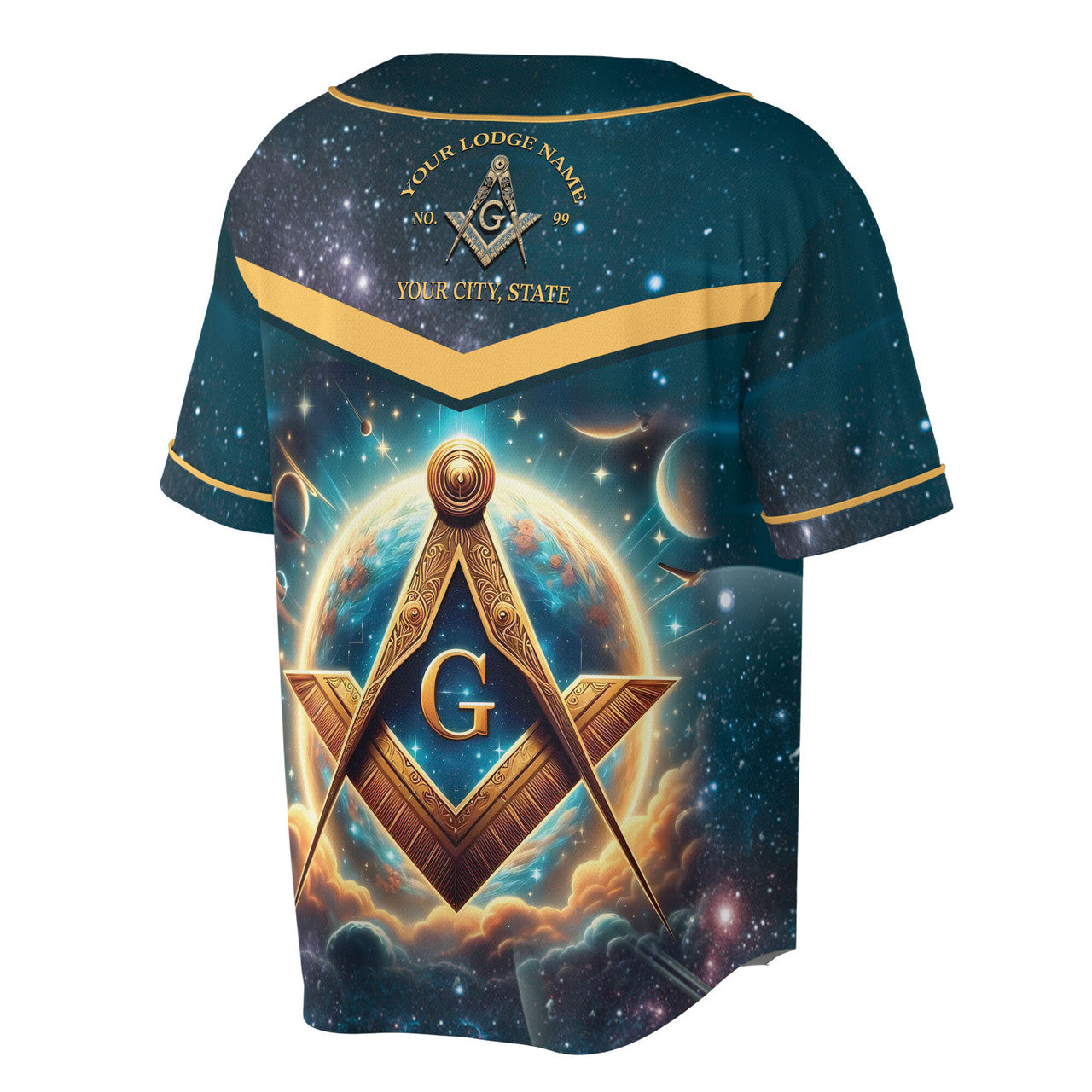 Personalized Freemasonry Mason Galaxy Baseball Jersey S-5XL - FUKAMASONIC