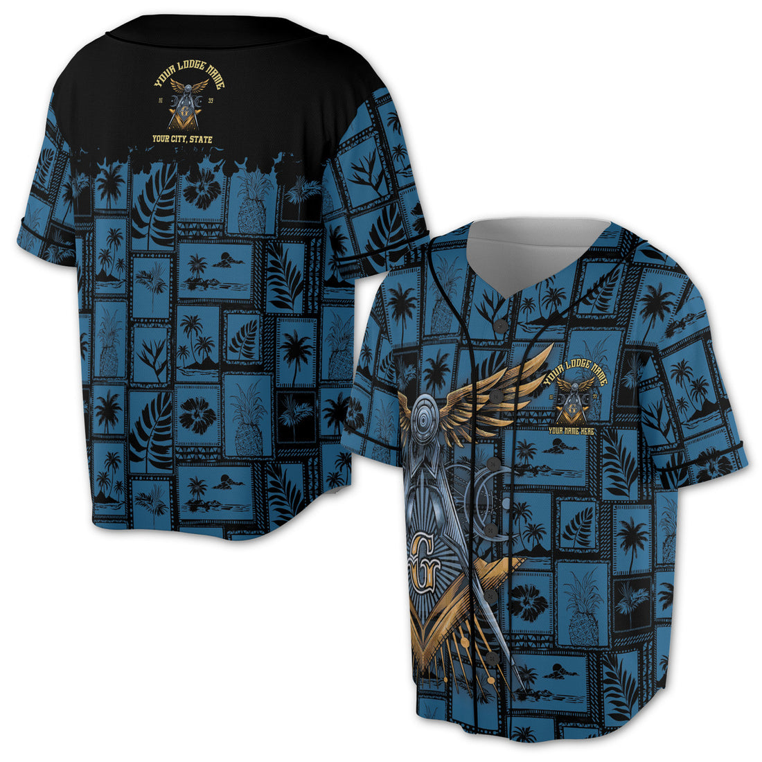 Customized Freemasonry Masonic Vintage Picture Baseball Jersey S-5XL