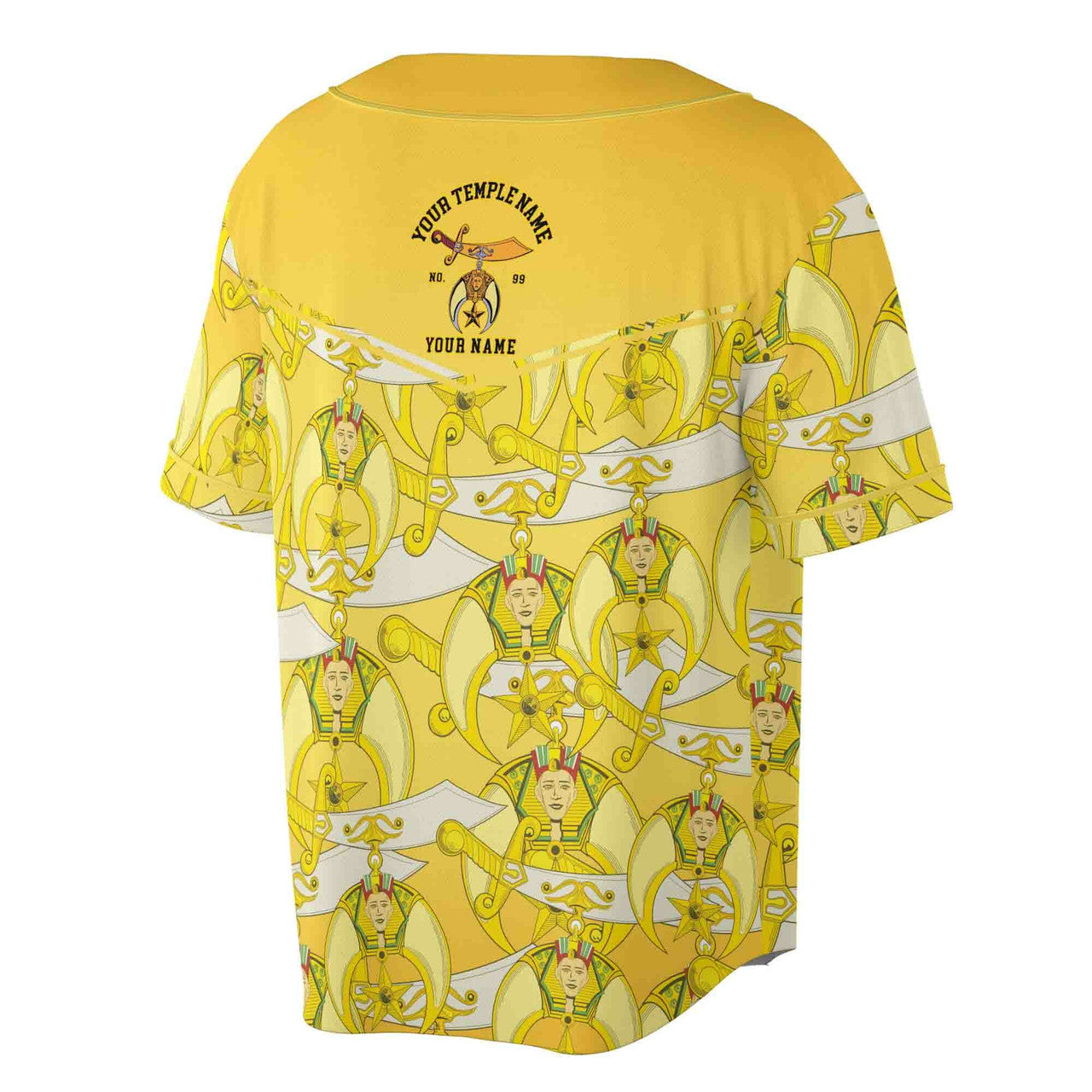 Customized Temple Mason Noble Shriners Baseball Jersey S-5XL - FUKAMASONIC