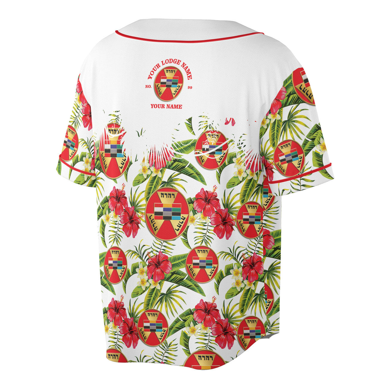 Personalized Royal Arch Masonic Tropical Tree Baseball Jersey S-5XL - FUKAMASONIC