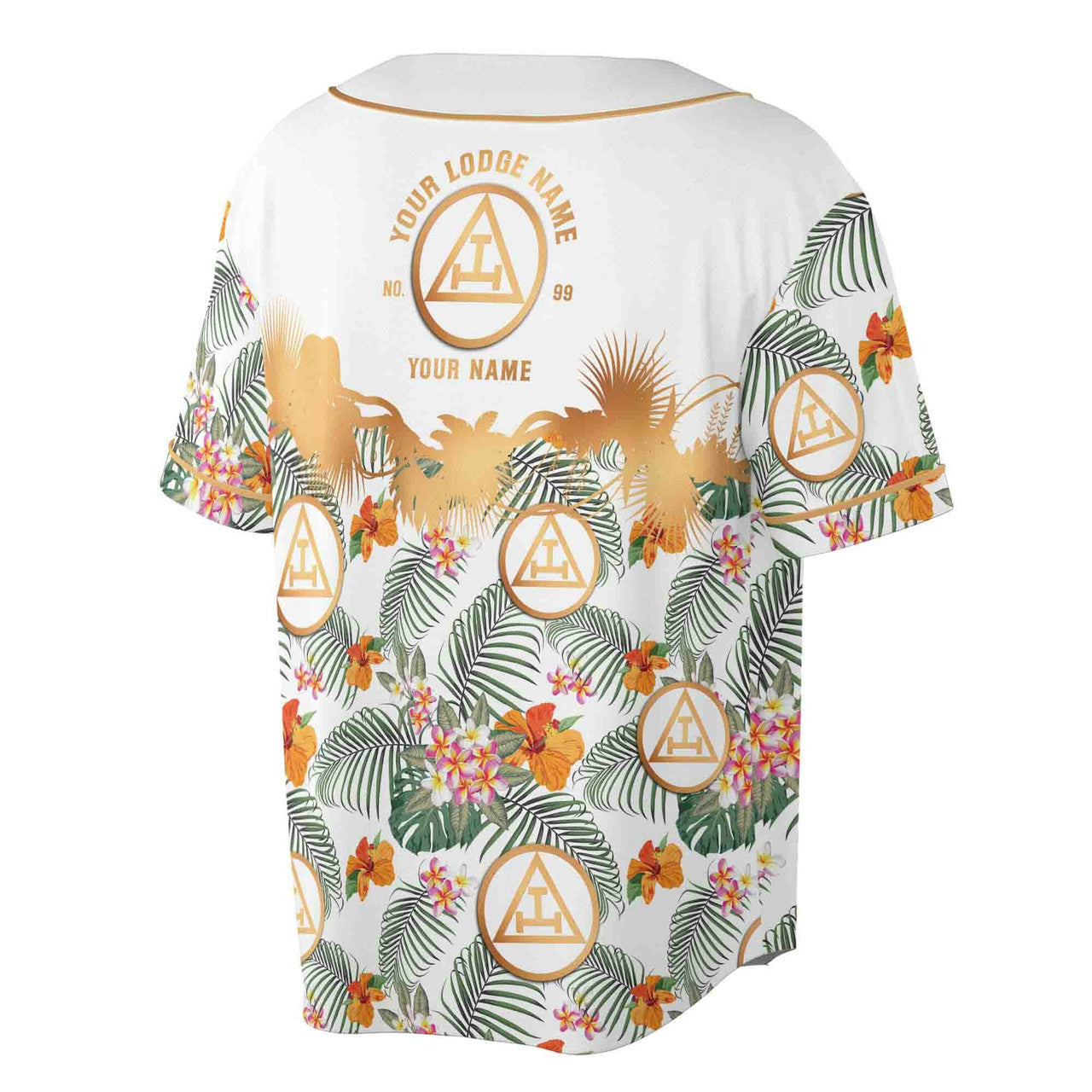 Customized Royal Arch Masonry Palm Leaf Baseball Jersey S-5XL - FUKAMASONIC