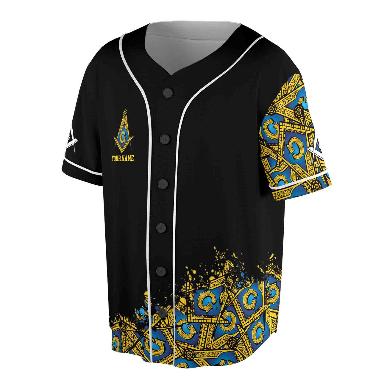 Customized Blue Lodge Master Mason Mansonic Baseball Jersey S-5XL - FUKAMASONIC