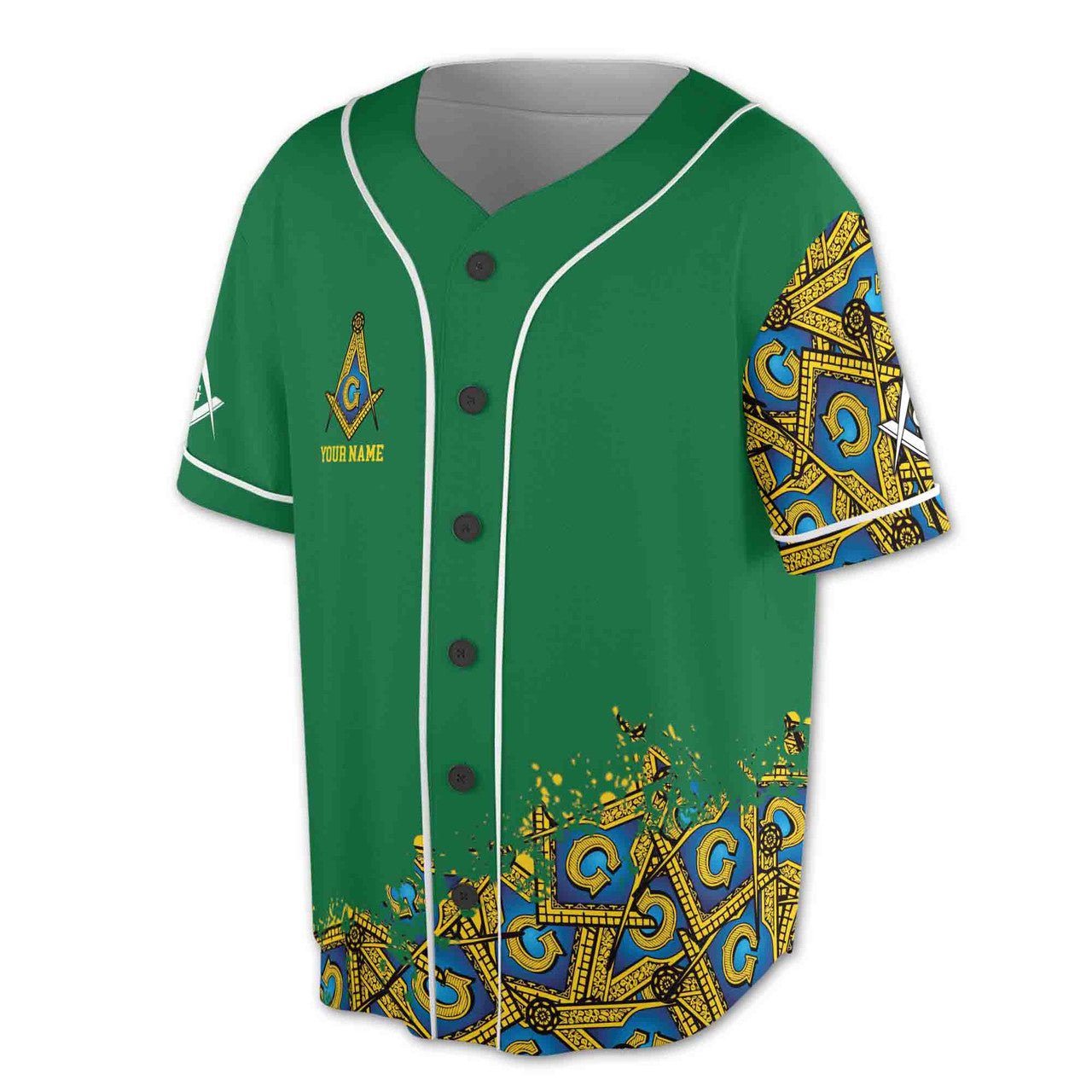 Customized Blue Lodge Master Mason Mansonic Baseball Jersey S-5XL - FUKAMASONIC