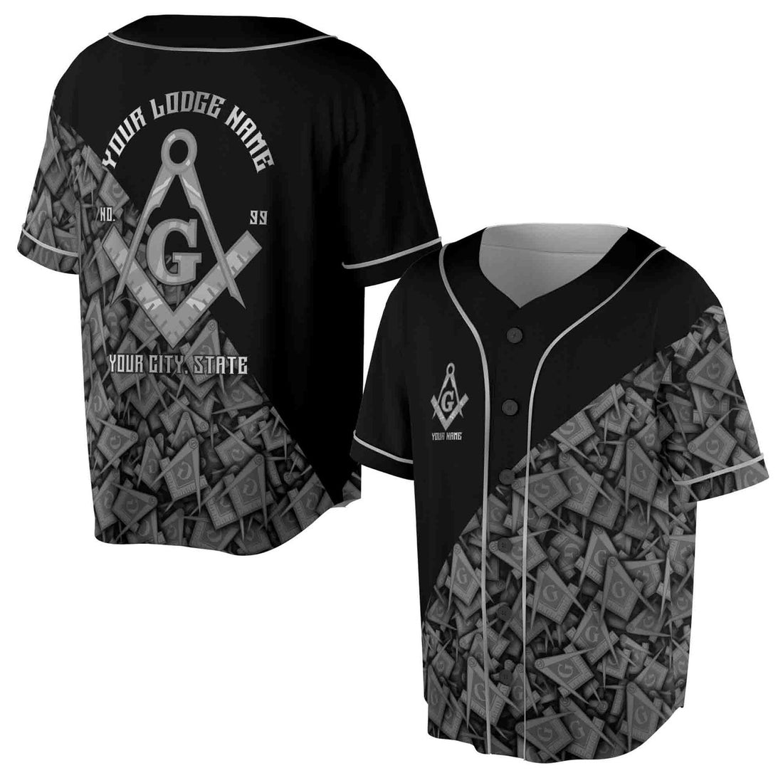 Customized Masonry Master Mason Multi-color Baseball Jersey S-5XL