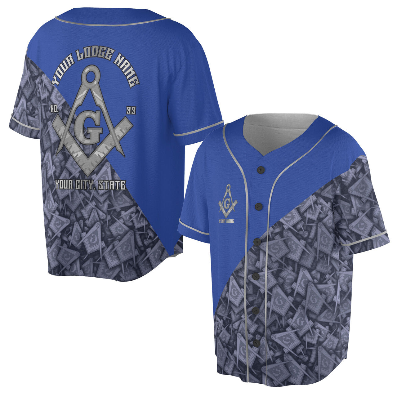 Customized Masonry Master Mason Multi-color Baseball Jersey S-5XL - FUKAMASONIC