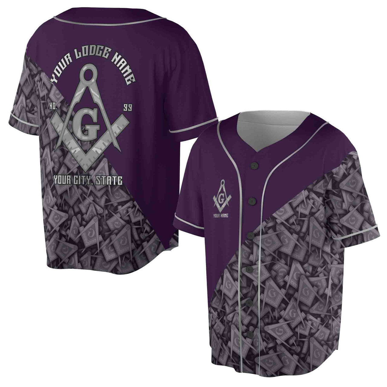 Customized Masonry Master Mason Multi-color Baseball Jersey S-5XL - FUKAMASONIC