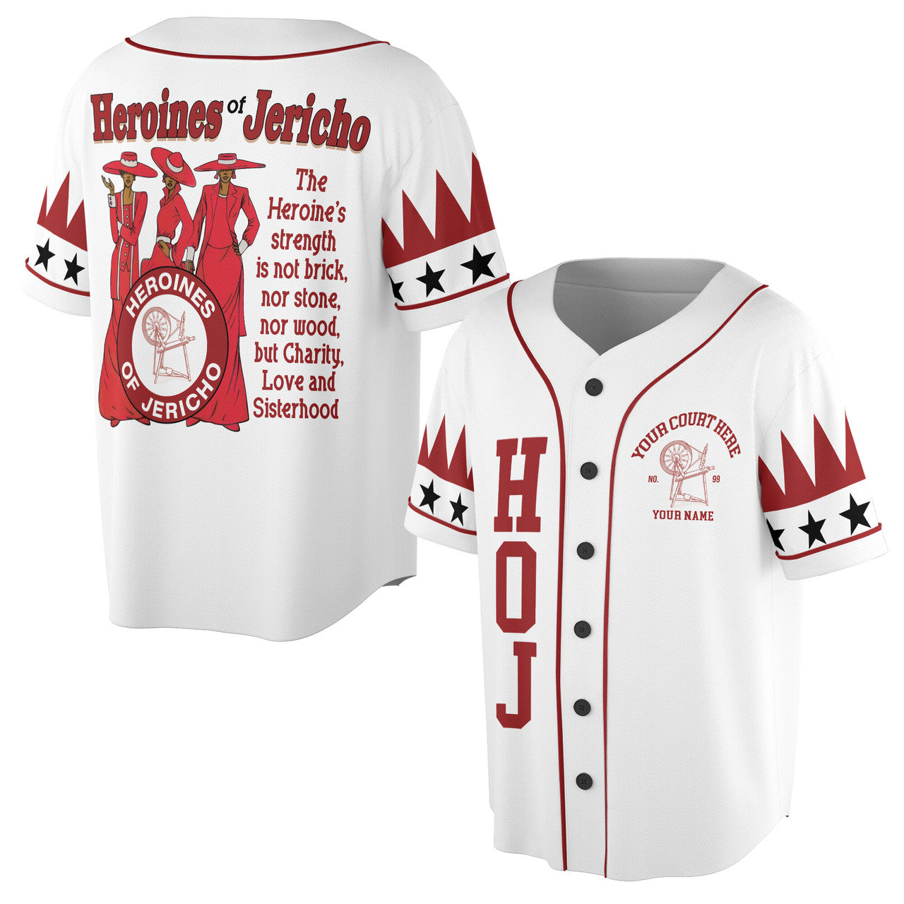 Personalized Heroines of Jericho HOJ Sisterhood Baseball Jersey S-5XL - FUKAMASONIC