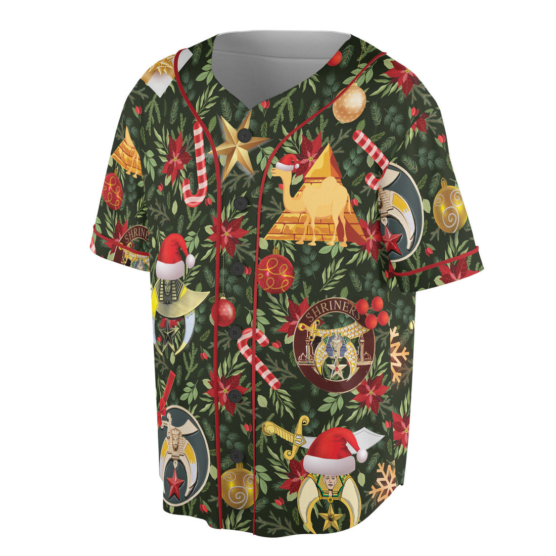 Personalized Noble Shriner Merry Christmas Baseball Jersey S-5XL