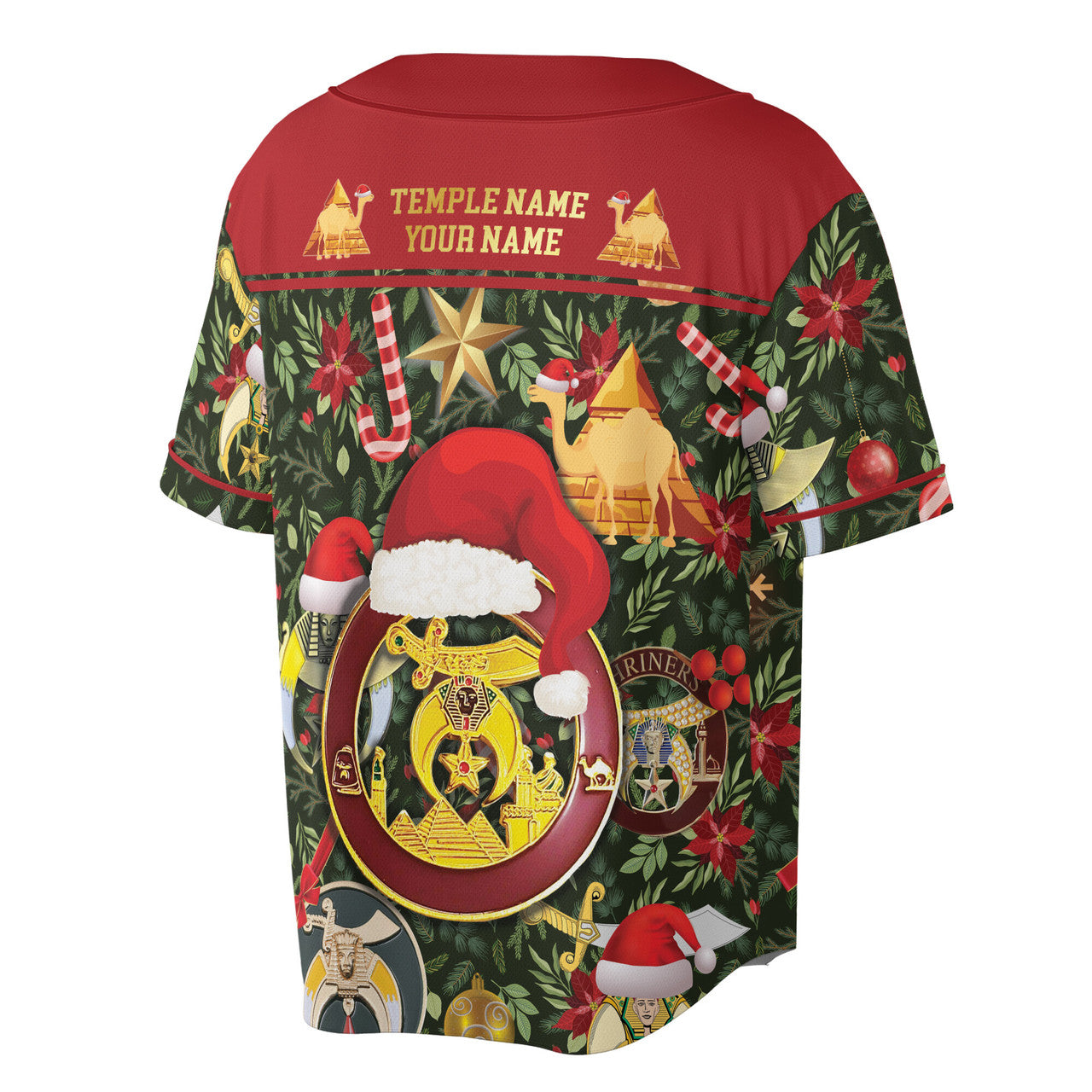 Personalized Noble Shriner Merry Christmas Baseball Jersey S-5XL - FUKAMASONIC