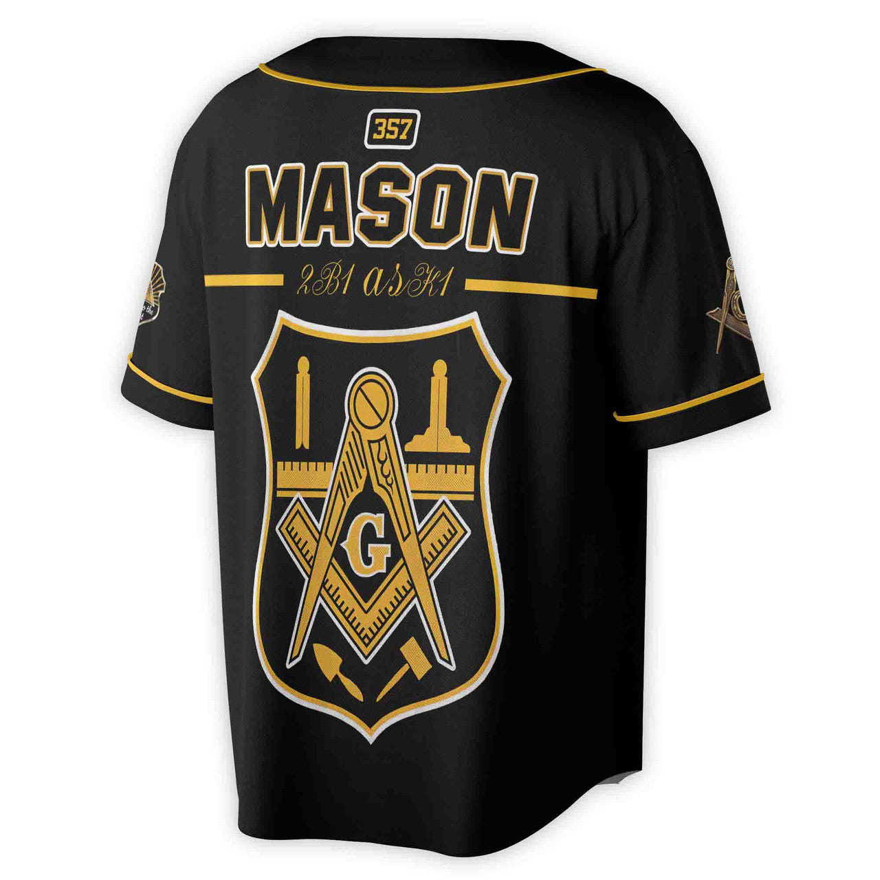 Freemasonry 357 Mason Baseball Shirt Custom Lodge Name, Number And Your Name 3D Baseball Jersey Size S-5XL - FUKAMASONIC