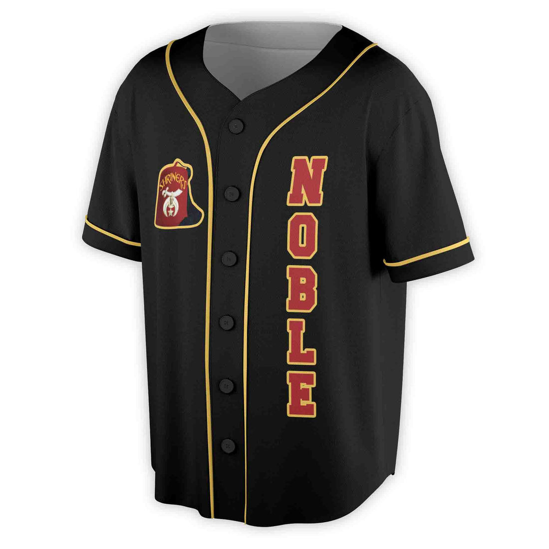 Custom Your Temple Name Noble Shriners 3D Baseball Jersey Size S-5XL