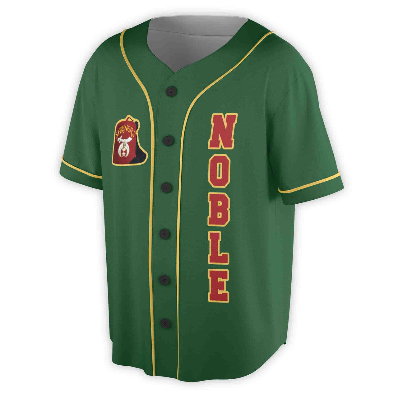 Custom Your Temple Name Noble Shriners 3D Baseball Jersey Size S-5XL - FUKAMASONIC