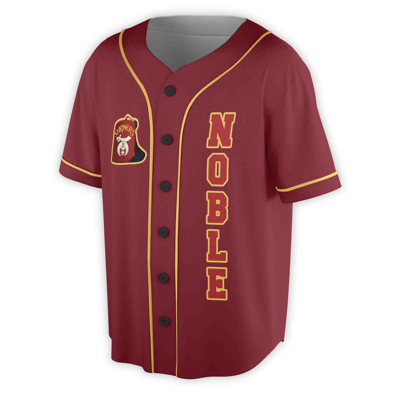 Custom Your Temple Name Noble Shriners 3D Baseball Jersey Size S-5XL - FUKAMASONIC