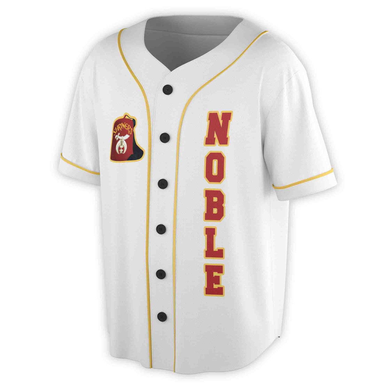 Custom Your Temple Name Noble Shriners 3D Baseball Jersey Size S-5XL - FUKAMASONIC