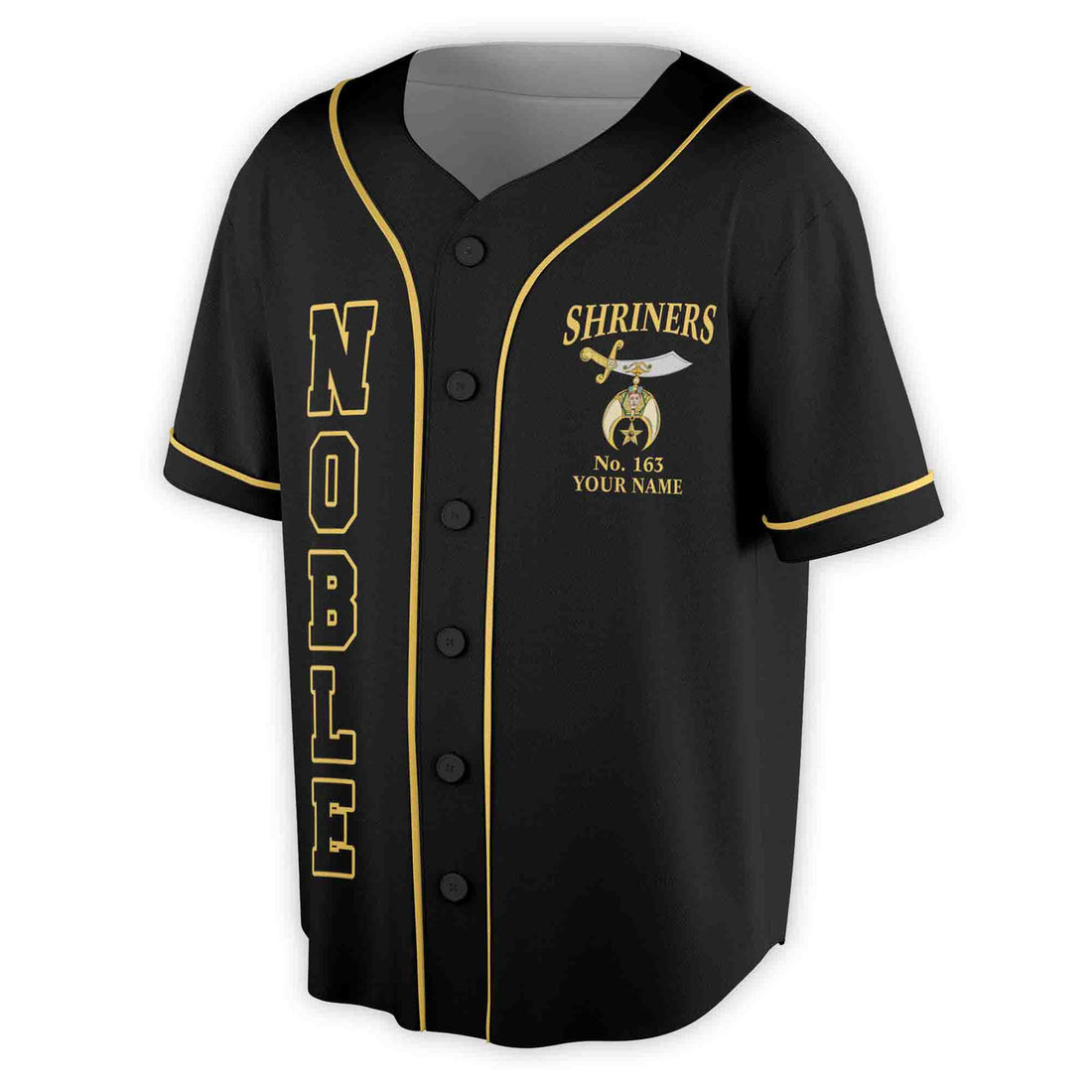 Custom Name Number Temple Shriners Noble Freemason Baseball Jersey S-5XL