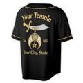Custom Name Number Temple Shriners Noble Freemason Baseball Jersey S-5XL - FUKAMASONIC
