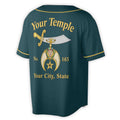 Custom Name Number Temple Shriners Noble Freemason Baseball Jersey S-5XL - FUKAMASONIC