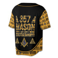 Custom Lodge Name Number Freemason Baseball Shirt Camouflage 3D Baseball Jersey Size S-5XL - FUKAMASONIC