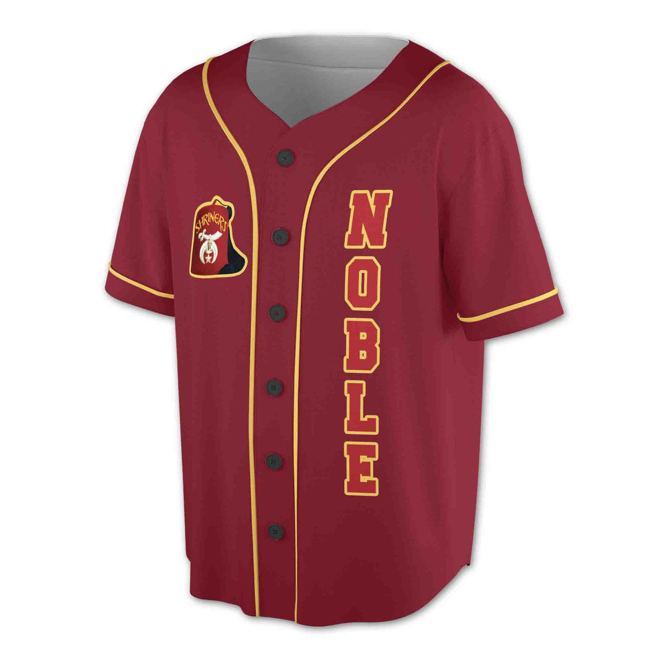 Personalized Shriners Temle Name Nobles Masonic 3D Baseball Jersey Size S-5XL - FUKAMASONIC