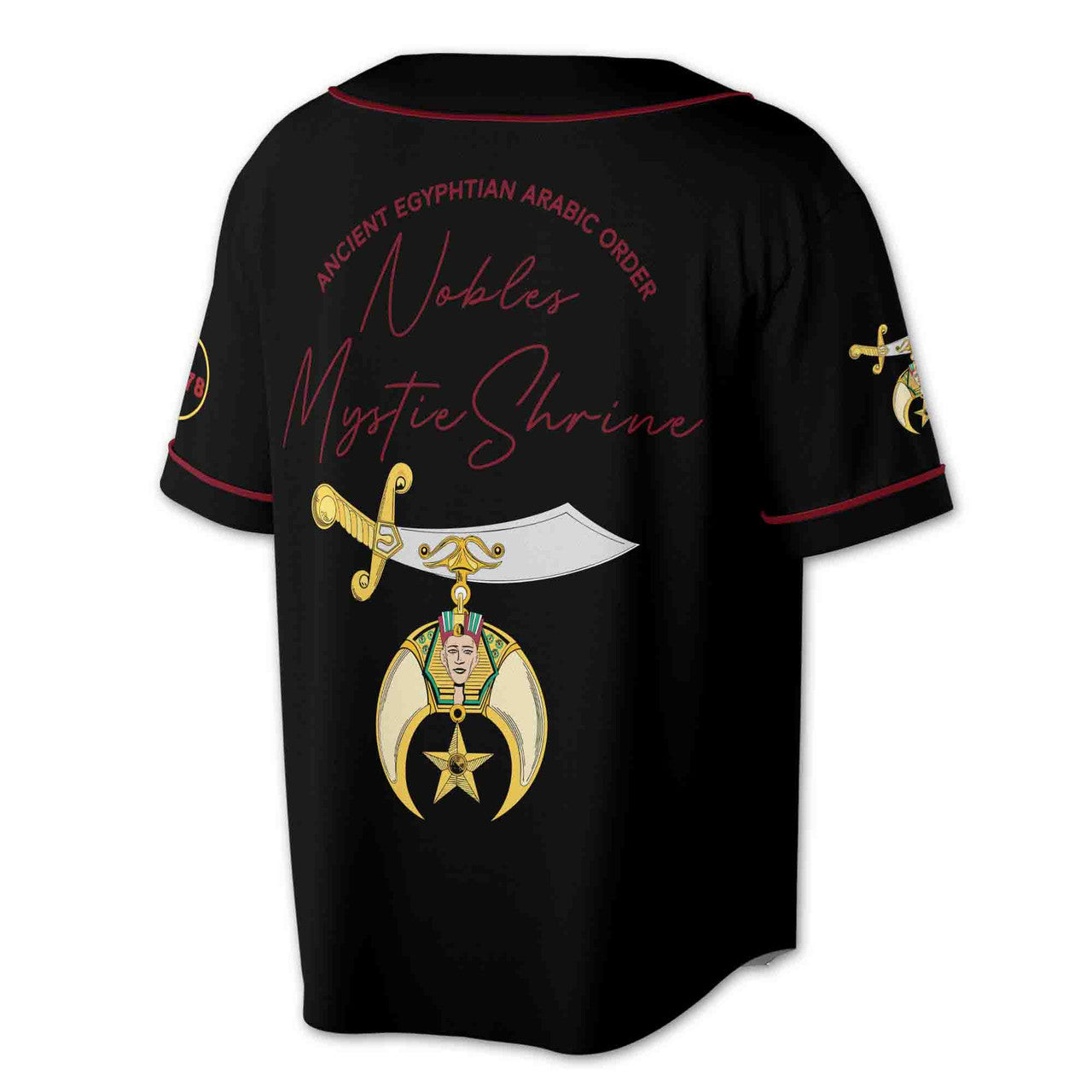 Temple Nobles Mystic Shrine Custom Baseball Jersey Shirt S-5XL - FUKAMASONIC