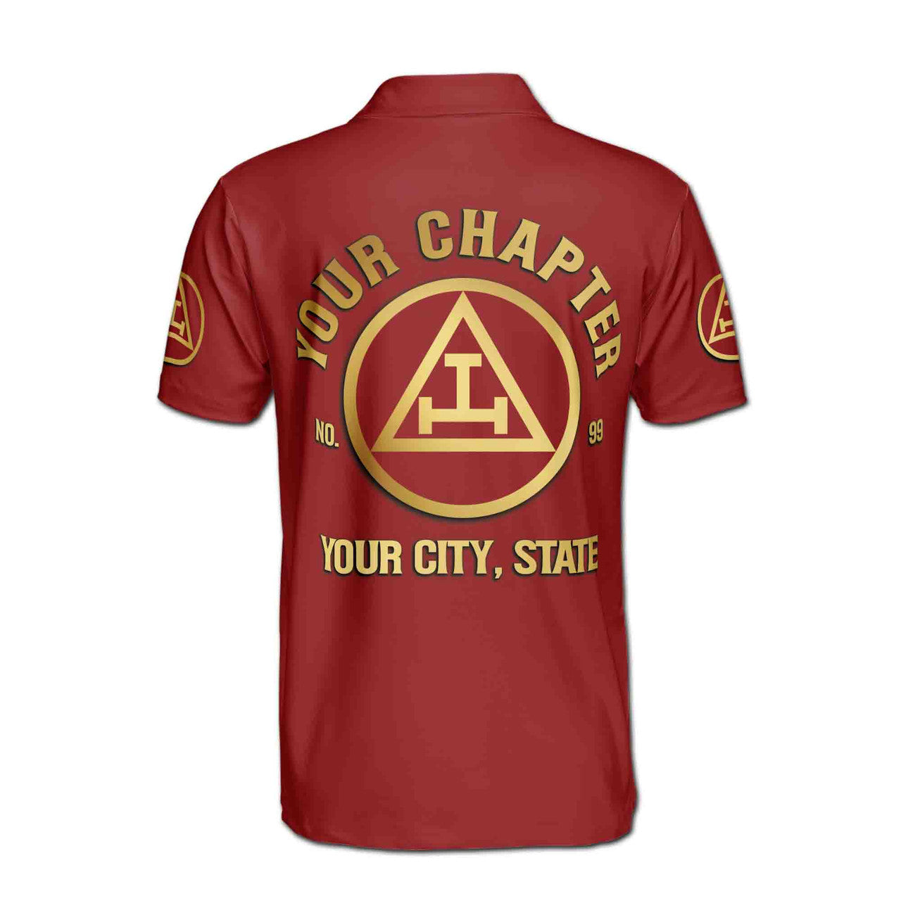Custom Name Royal Arch Masonry York Rite Freemasonry Masonic Men's Polo Shirt - FUKAMASONIC