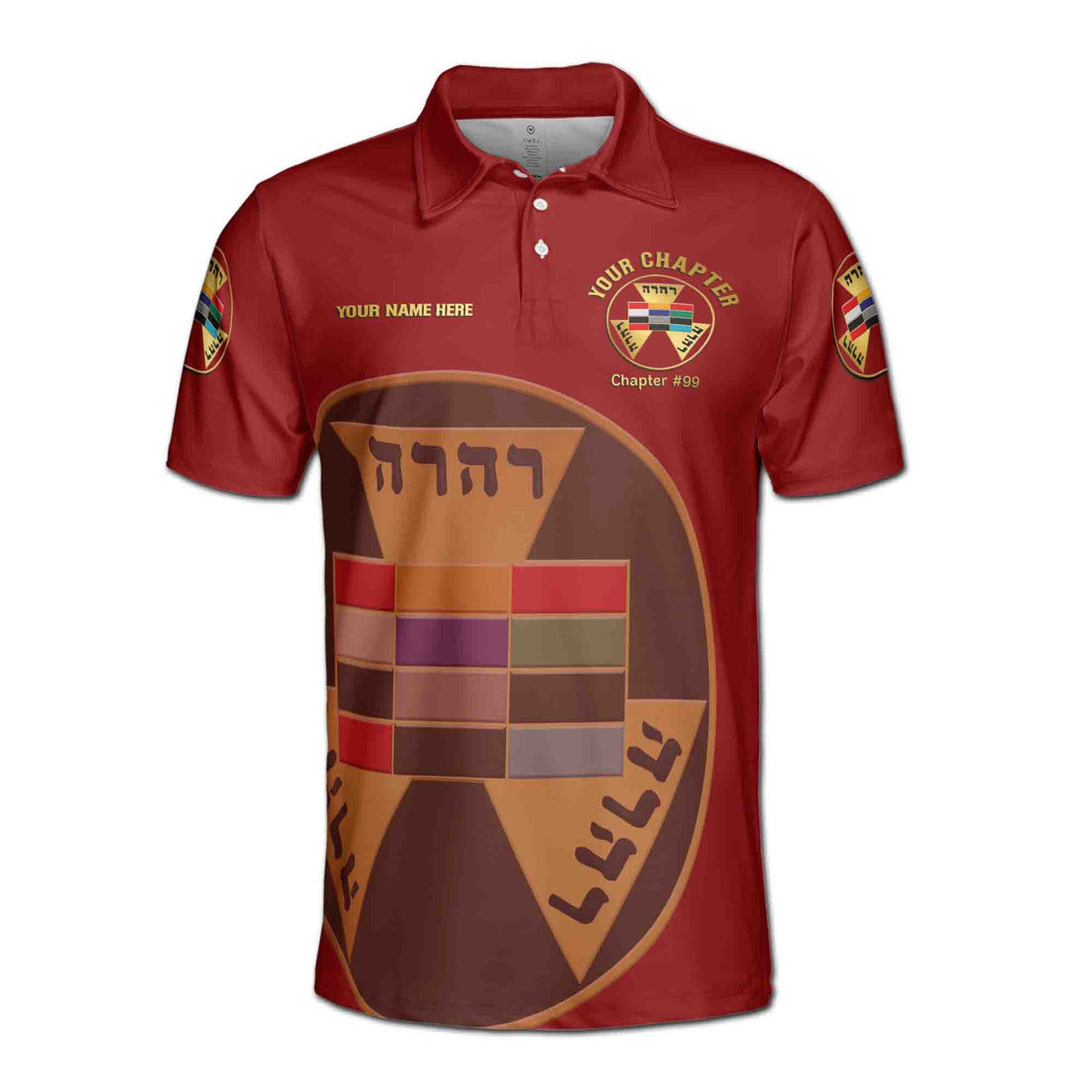 Custom Name Royal Arch Past High Priest York Rite Masons Men's Polo Shirt S-5XL - FUKAMASONIC