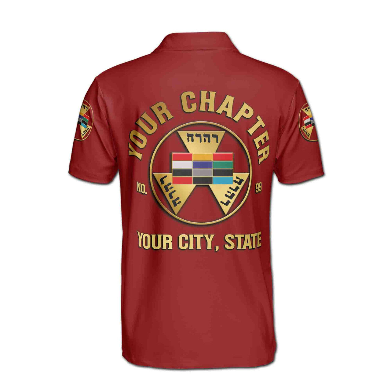 Custom Name Royal Arch Past High Priest York Rite Masons Men's Polo Shirt S-5XL - FUKAMASONIC