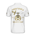 Custom Name Temple Name Noble Ancient Shriners Emblem Men's Polo Shirt S-5XL - FUKAMASONIC
